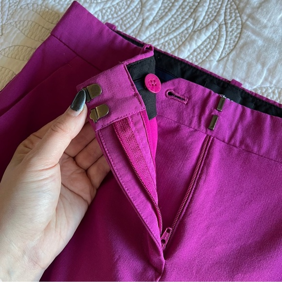 Theory - Treeca 2 Good Wool Crop Suit Pants - Fuschia - Picture 5 of 12